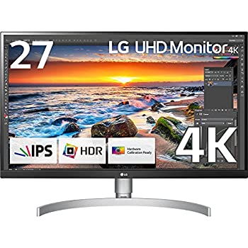 シルバー/レッド 【専用】【美品】LG 27UK850-W 4K ディスプレイ USB-C