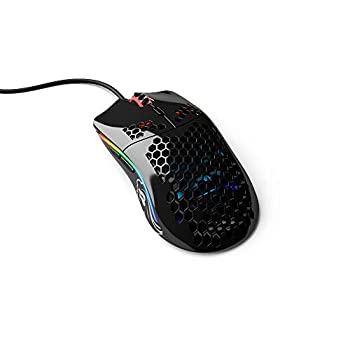【中古】Glorious ゲーミングマウス Model O Mouse Glossy Black 軽さ ハニカムデザイン オムロン取り替えっこ積み上げる GO-GBLACK
