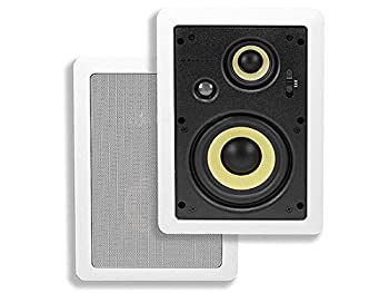 【中古】（人並み外れたに好いたらしい）Monoprice 6-1/2in 3-Wayハイパワーインウォールスピーカー（西洋ナシ） スピーカー-オーディオ