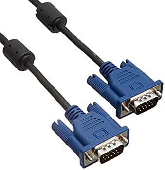 【中古】（非常に良い）エレコム ディスプレイケーブル D-Sub15ピン VGA-VGA 10m スリム RoHs対応 ブラック CAC-L10BK/RS