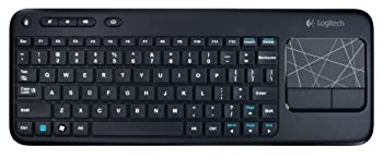 【中古】Logitech Wireless Touch Keyboard K400 with Built-In Multi-Touch Touchpad Black 並行輸入