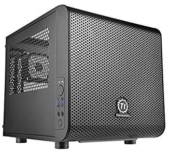 【中古】(非常に良い)Thermaltake Core V1 Mini-ITX対応キューブPCケース CS4872 CA-1B8-00S1WN-00