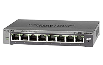 【中古】（人並み外れたに似つかわしい）NETGEAR スイッチングこしき ギガビット8界面/金属元素シャーシ/VLAN QoS IGMP/外の方ワット数/気違い受け答え静音心積もり/省エネ GS108E-300JPS