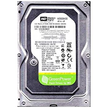【中古】（人並み外れたに好いたらしい）Western Digital WD AV-GP 3.5inch 500GB WD5000AVDS 32MB intelliPower