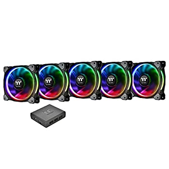 【中古】（人並み外れたに似つかわしい）Thermaltake Riing Plus 14 RGB Radiator Fan TT Premium Edition -5Pack- 入れもの気違い FN1089CL-F057-PL14SW-A