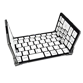 【中古】MOBO 折りたたみ型 Bluetooth 日本語割りつける 鍵盤【 黒いこと 】専用入れもの兼照明ランプ付 「 MOBO Keyboard 」 AM-KTF83J-GB