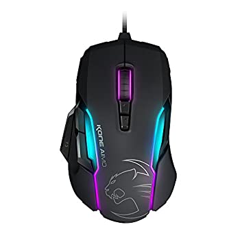 【中古】（人並み外れたに好いたらしい）ROCCAT Kone AIMO-RGBA Smart Customization Gaming Mouse black AS Packaging ROC-11-815-BK-AS パソコン・周辺機器-マウス・キーボード・入力機器