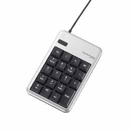 【中古】（非常に良い）エレコム (まとめ) 2ポートUSB2.0HUB付USBテンキーボード TK-TCM012SV (×3セット)