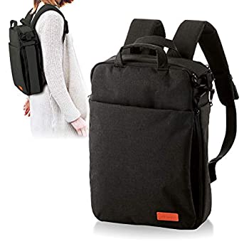 【中古】エレコム リュック offtoco(オフトコ) 13.3インチPC収納 A4対応 3WAY【バックパック/メッセンジャーバッグ/ハンドバッグ】 ブラック BM-OF01BK
