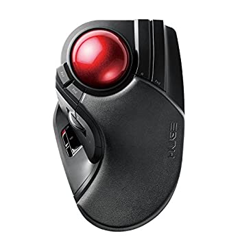 【中古】（非常に良い）エレコム トラックボールマウス 無線 大玉 8ボタン チルト機能 ブラック M-HT1DRXBK
