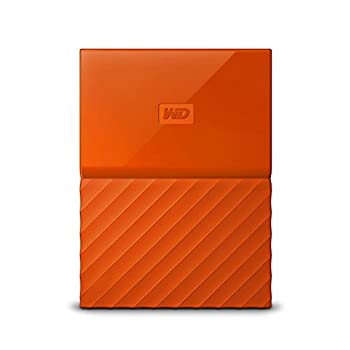 【中古】（非常に良い）WD HDD ポータブル ハードディスク 2TB USB3.0 オレンジ 暗号化 パスワード保護 My Passport WDBS4B0020BOR-WESN