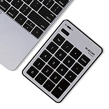 【中古】（非常に良い）エレコム テンキー Bluetooth パンタグラフ Mac対応 薄型 シルバー TK-TBPM01SV