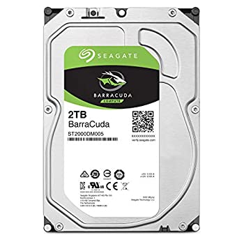 【中古】（非常に良い）Seagate BarraCuda 3.5 2TB 内蔵ハードディスク HDD 6Gb/s 256MB 5400rpm  ST2000DM005