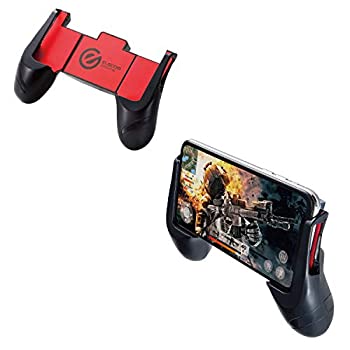 【中古】（非常に良い）エレコム 荒野行動 PUBGMobile スマホ用 グリップ 4.7~6.5インチ iPhone/Android レッド P-GMGP01RDT