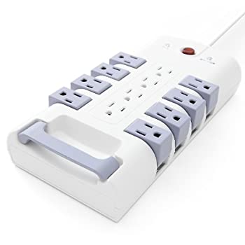 【中古】（非常に良い）可動式電源タップ 回転式8口+固定式4口 S9PC01RB