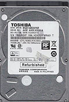 【中古】東芝 内蔵 HDD 2.5インチ 750GB 9.5mm SATA 3Gb/s 5400rpm 8MB  リファービッシュ MQ01ABD075 R