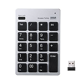 【中古】（非常に良い）サンワサプライ ワイヤレスUSBテンキー シルバー NT-WL20SV
