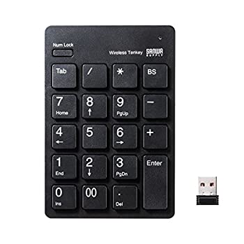 【中古】（非常に良い）サンワサプライ ワイヤレスUSBテンキー ブラック NT-WL20BK