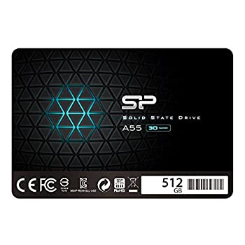 【中古】シリコンパワー SSD 512GB 3D TLC NAND採用 SATA3 6Gb/s 2.5インチ 7mm A55シリーズ SP512GBSS3A55S25