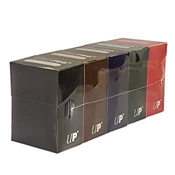 【中古】Set of Five New Ultra-Pro Deck Boxes (Dark Colors Incl. Black Blue Brown Green and Red) For Magic/Pokemon/YuGiOh