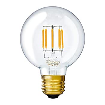 【中古】（非常に良い）フィラメントLED電球「Siphon」ボール70 クリア LDF86】色温度：2200K E26 暖系電球色 クリア ガラス レトロ アンティーク インダストリアル ブ｜GoodLifeStore