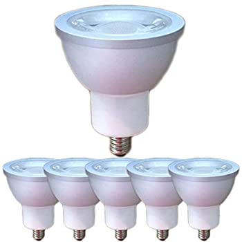 【中古】LED電球 EZ10口金 12V COB6W JR50 LEDスポットライト 中角30度 ハロゲン形50W～60W相当 密閉器具対応 (昼白色相当(5000K) 6W EZ10口金(6個セット