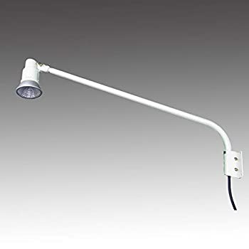 【中古】（非常に良い）屋外用LEDライト12W120W相当形 アームセット（本体色：ホワイト アーム長965mm） (2800Ｋ電球色)