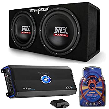 【中古】(非常に良い)MTX TNE212DV 12インチ 2000W デュアルロードカー サブウーファー+ボックス+プラネット 2000W アンプ+キット|GoodLifeStore