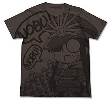 【中古】（非常に良い）Fate/Grand Order ノッブぐだぐだ本能寺オールプリント Tシャツ チャコール Lサイズ