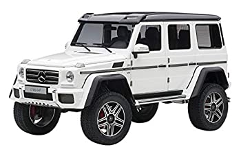 【中古】（人並み外れたに好いたらしい）AUTOart 1/18 メルセデス・ベンツ G500 4×4スクエアード 白いこと 遣っ付ける品