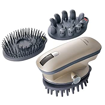 【中古】TWINBIRD 頭皮洗浄ブラシ モミダッシュFLEX シャンパンゴールド SH-2798G