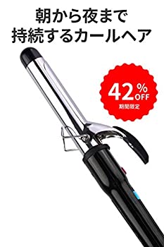【中古】（非常に良い）Areti ヘアアイロン カール コテ 26mm 24段階温度調節 チタニウム コーティング 軽量 海外対応 i84BK ARETISP