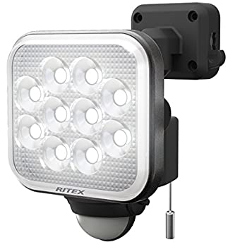 【中古】ムサシ RITEX フリーアーム式LEDセンサーライト(12W×1灯) 「コンセント式」 防雨型 LED-AC1012