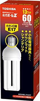【中古】（非常に良い）TOSHIBA ネオボールZ D形 60Wタイプ 口金直径17mm 電球色 EFD15EL/13-E17