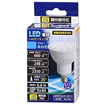 【中古】（非常に良い）オーム電機 LED電球 ハロゲンランプ形 中角(60形相当/660lm/昼白色/E11/調光器対応) [06-3286] LDR7N-M-E11/D11