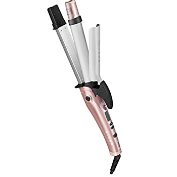 【中古】（非常に良い）テスコム (TESCOM) ヘアアイロン スチーム付 32mm マイナスイオン 2WAY ione ローズゴールド IPW1832-N
