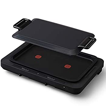 【中古】ホットプレート 左右温度調整 1枚 ブラック WHPK-011-B|GoodLifeStore