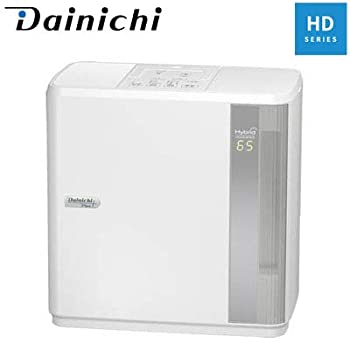 【中古】ダイニチ ハイブリッド式（温風気化＋気化）加湿器（木造12畳まで/プレハブ洋室19畳まで ホワイト)DAINICHI HD-7019-W