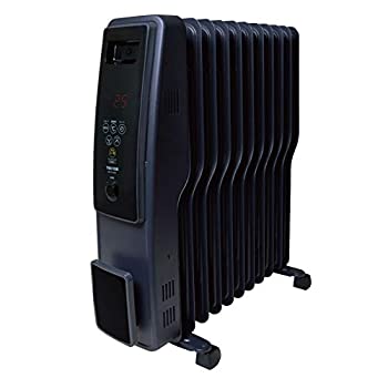 【中古】（非常に良い）オイルヒーター S字型フィン11枚 タイマー付 温度センサー 転倒OFF 1200 700 500W ブラック 3段階切替式 8～10畳用 タイマー付｜GoodLifeStore