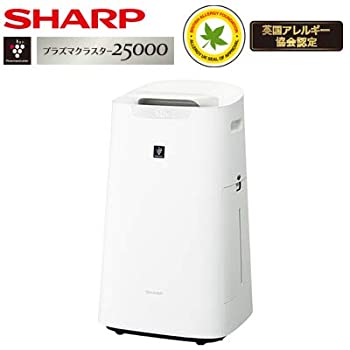 【中古】（非常に良い）シャープ 空気清浄【加湿機能付】（空清34畳まで/加湿23畳まで ホワイト系）SHARP 「高濃度プラズマクラスター25000」搭載 KI-LX75-W