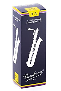 【中古】（非常に良い）バンドーレン バリトンサクソフォンリード トラディショナル 硬さ:3-1/2 (5枚入り)