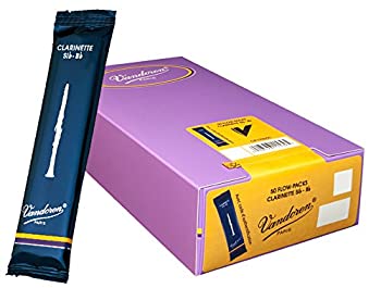 【中古】（非常に良い）バンドーレン B♭クラリネットリード トラディショナル 硬さ:2-1/2 (50枚入)