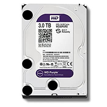 【中古】（非常に良い）WD HDD 内蔵ハードディスク 3.5インチ 3TB WD Purple 監視カメラ用 WD30PURX IntelliPower