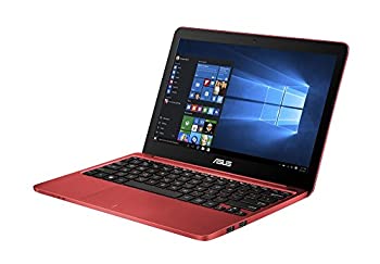 【中古】（非常に良い）ASUS ノートパソコン EeeBook X205TA-RED10 Windows10/11.6インチワイド/レッド
