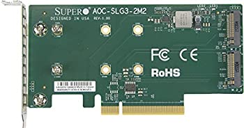 【中古】Supermicro AOC-SLG3-2M2 PCIe アドオンカード 最大2つのNVMe SSD用