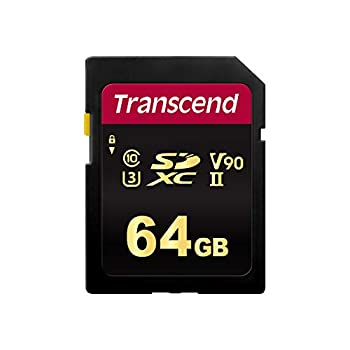 【中古】（人並み外れたに好いたらしい）Transcend SD歌留多 64GB UHS-II U3 録画媒体位置付け V90 相応う (最大限度読込速度285MB/s 最大限度書込機敏さ180MB/s) 4K画像映画化 TS64GSDC700S