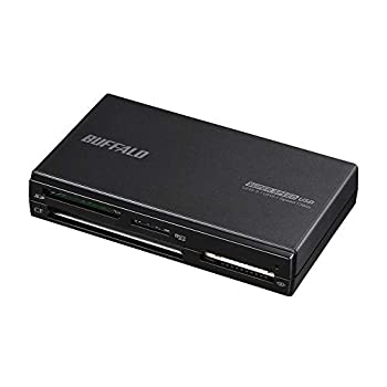 【中古】（人並み外れたに好いたらしい）BUFFALO UHS-II相応う USB3.0 マルチカードリーダー 黒いこと BSCR708U3BK