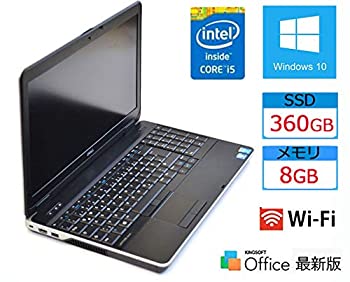 【中古】（非常に良い）【SSD 360GB搭載】【Windows10搭載】DELL LATITUDE E6540※Core i5-4310U 2.73GHz／8GBメモリ／ 15.6型ワイド／ DVDマルチドライブ ／WiFi【無線
