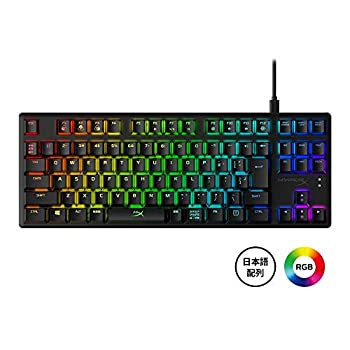 【中古】（非常に良い）日本語配列 キングストン RGB メカニカルゲーミングキーボードHyperX Alloy Origins Core HX-KB7RDX-JP ゲーマー向け テンキーレス