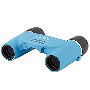 【中古】MIZAR-TEC 双眼鏡 ダハプリズム式 6倍18ミリ口径 アリエス コンパクトタイプ ポーチ付き ブルー CB-101BL